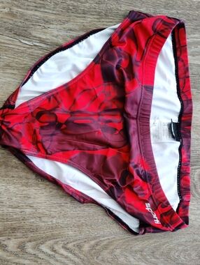 Sporti Red Patterned Men's Swim Briefs